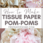 DIY tissue paper pom poms (paper flowers) you can make in multiple colors