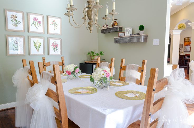 bridal shower table decorations
