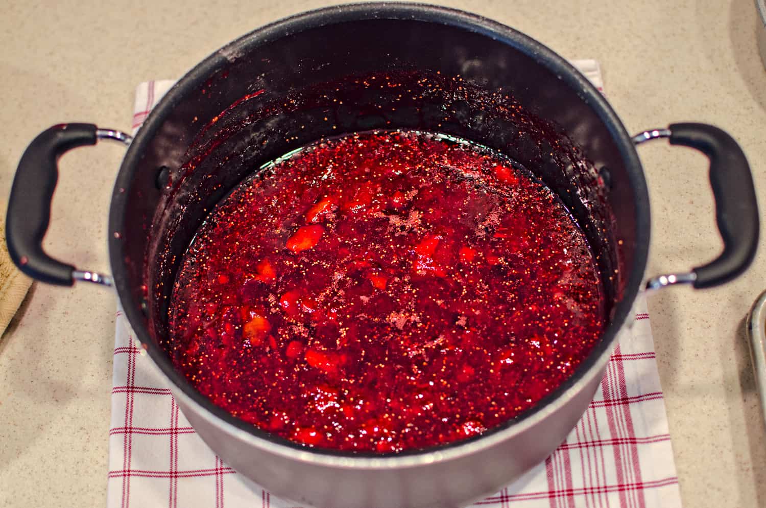 Cooked strawberry fig preserves