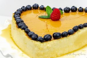 Caramelized cheesecake flan recipe (flan de queso) made from scratch