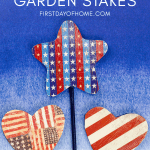 Patriotic garden stakes for the 4th of July