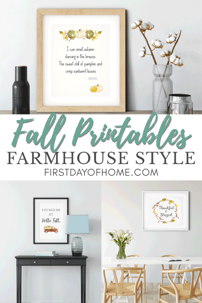 FREE fall printables to decorate the home for fall