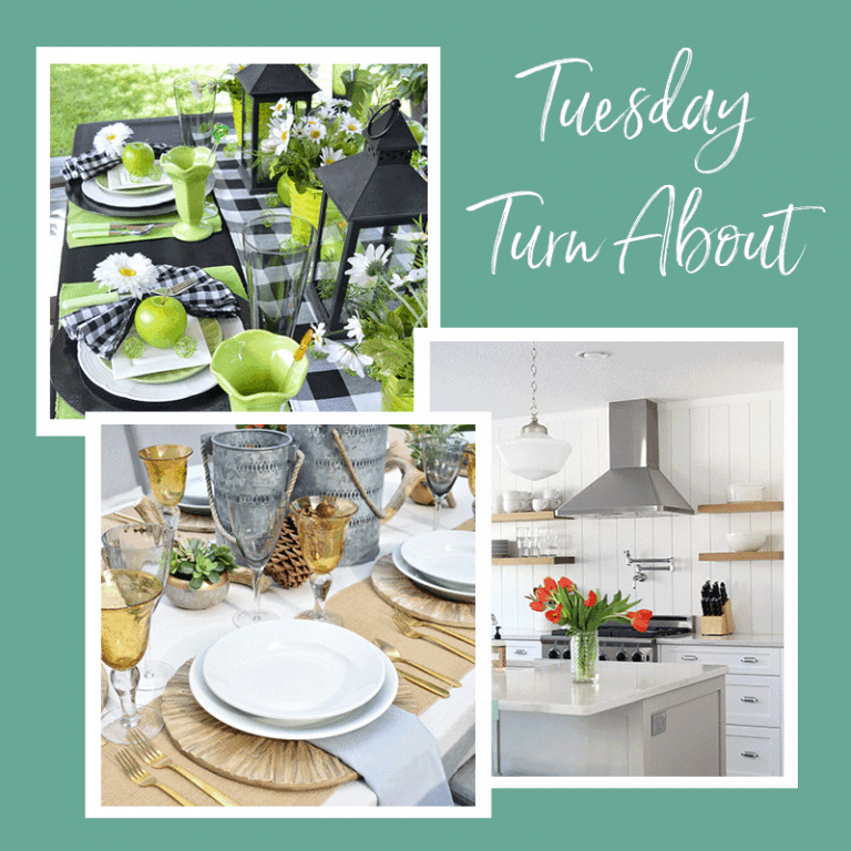 Tuesday Turn About #12: Tablescapes and Kitchen Makeovers