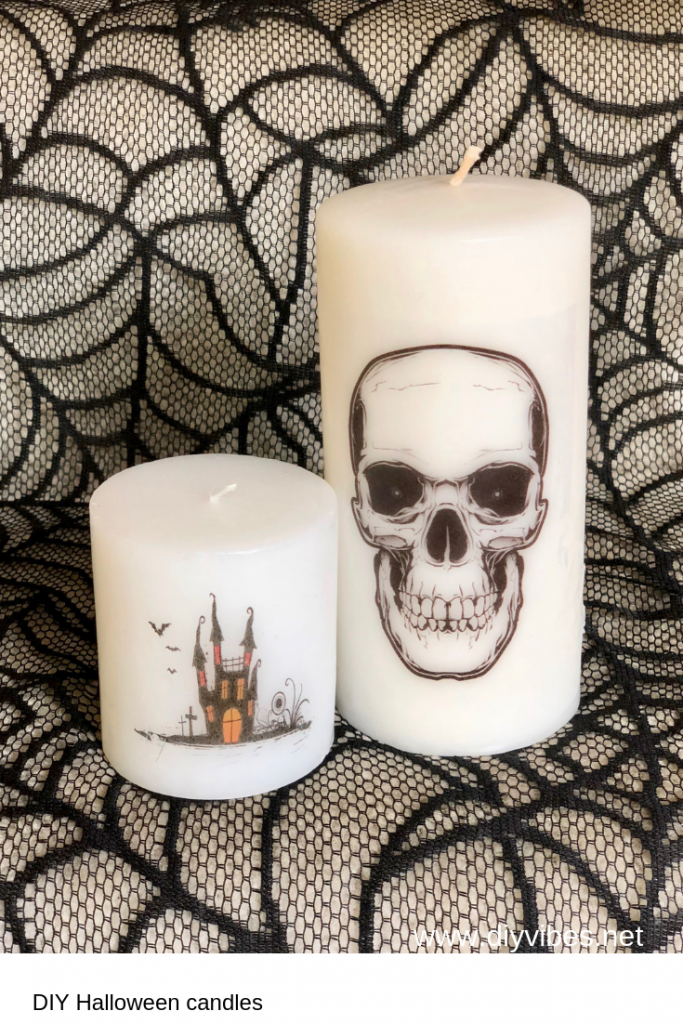 DIY Halloween candles