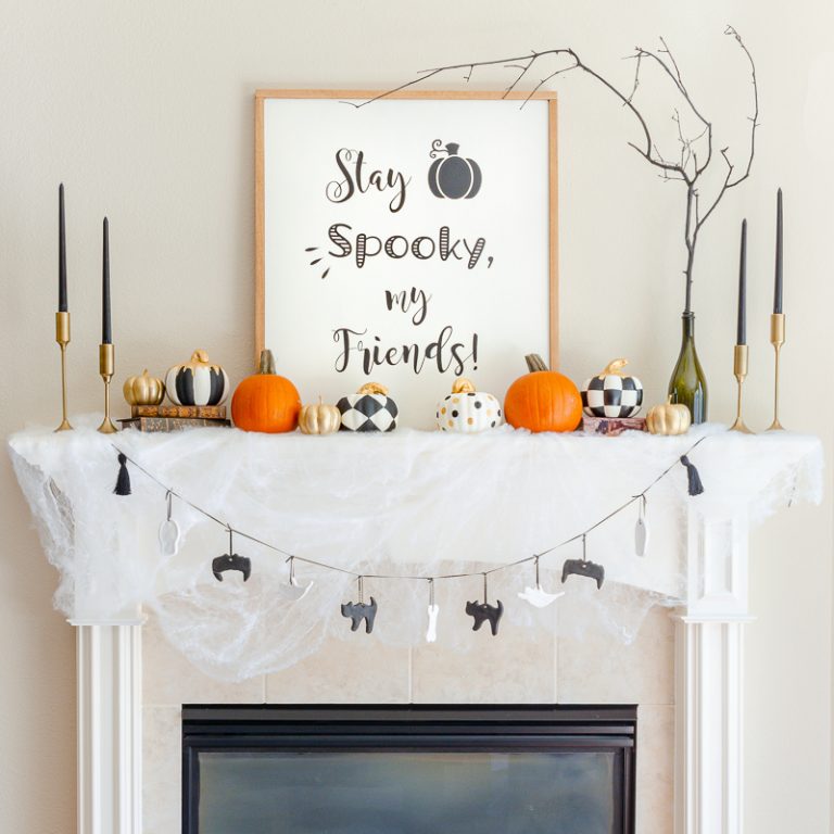 Great Halloween Mantel Decorations To Make in a Weekend