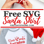 Santa SVG free to download to make your own DIY Santa Claus t-shirt