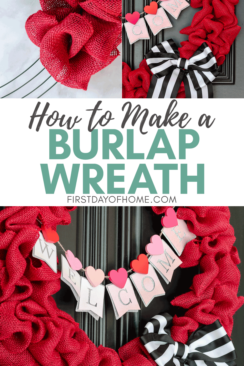 How to make a burlap wreath tutorial with video