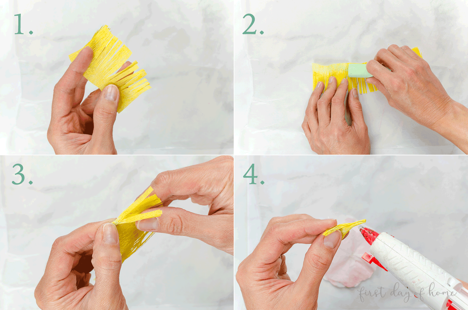 How To Make Paper Flowers A Simple Tutorial First Day Of Home