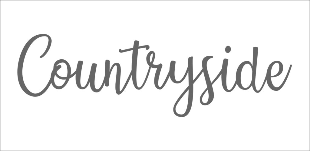 Countryside script font.