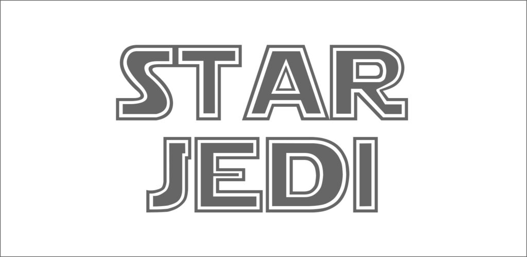 Star Jedi font that looks like Star Wars and can be downloaded free for Cricut