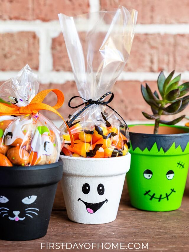 Adorable Halloween Flower Pots