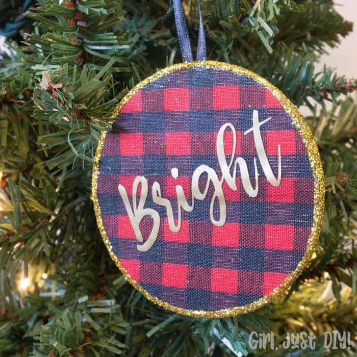 Reversible Buffalo Plaid Christmas Ornaments from Girl, Just DIY