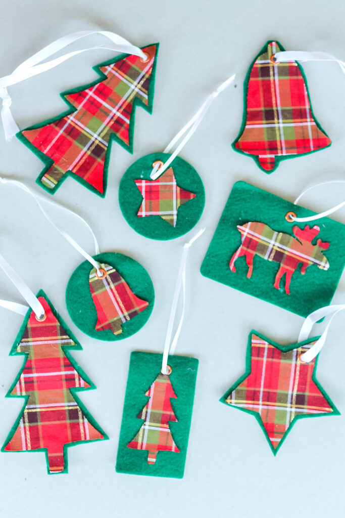 Plaid Christmas Ornaments from The Country Chic Cottage