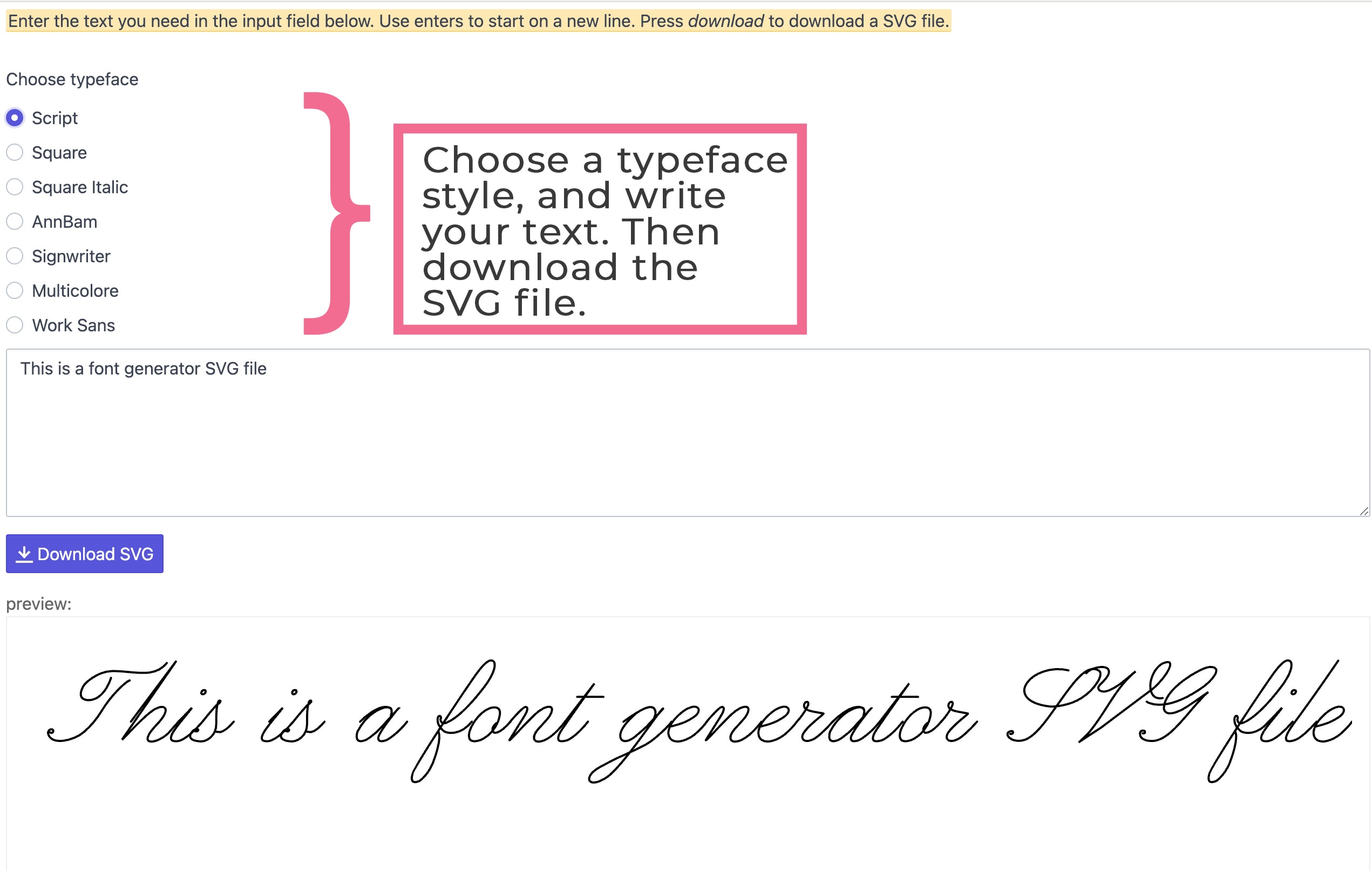 Font generator to create free writing fonts for Cricut