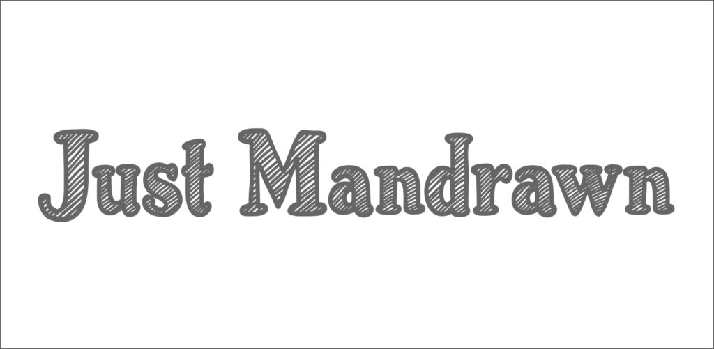 Just Mandrawn handwriting font for Cricut