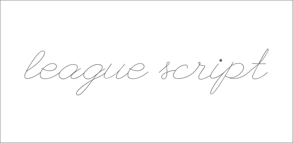 League Script handwriting font for Cricut