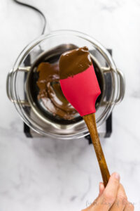 Melting chocolate in a double boiler