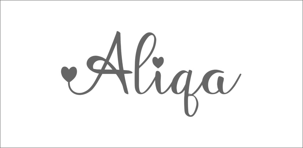 Free Valentine font called Aliqa.
