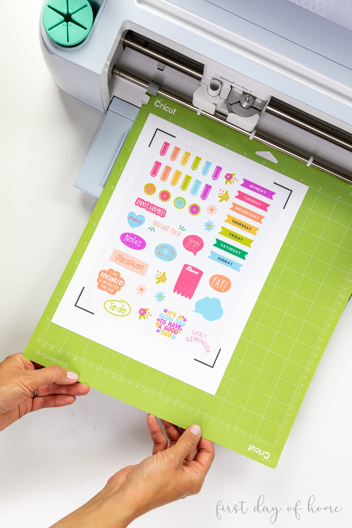 How to cut stickers with Cricut Maker 3 after printing off sticker sheet