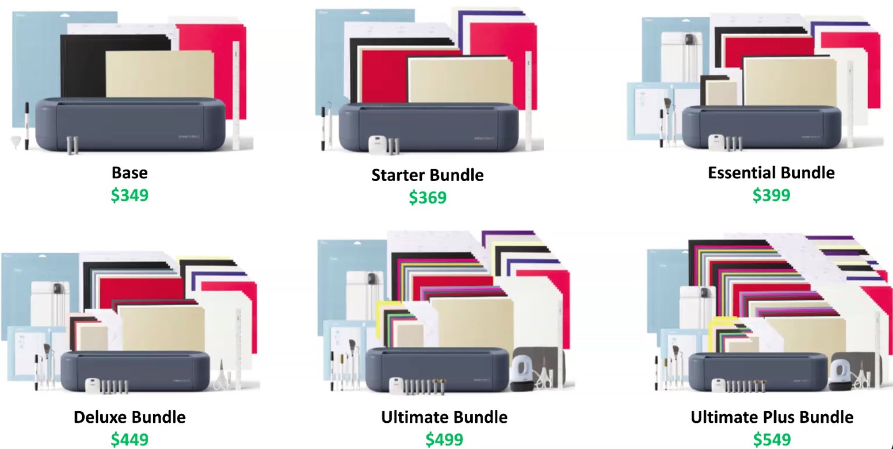 Cricut Maker 5 product bundles.