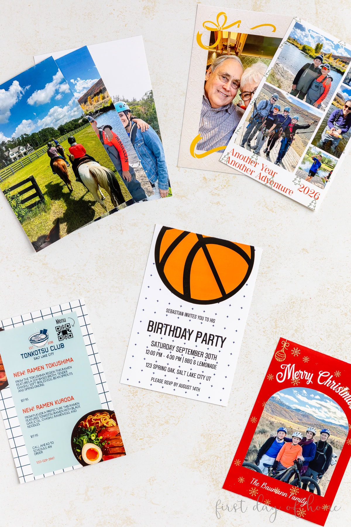 Photos, announcements, and invitations printed by Cricut StickerPix.